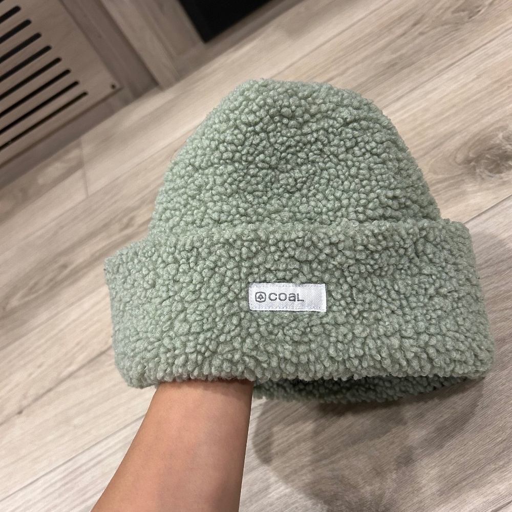 Coal Women's Sherpa Beanie in Sage Green